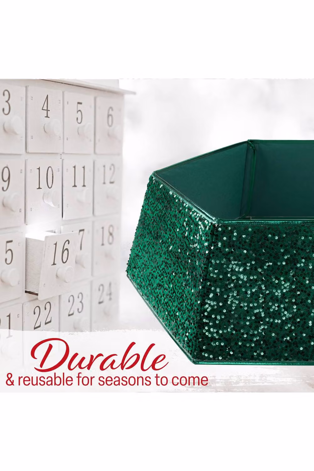 Deco Express Green Round Christmas Tree Skirt – 3