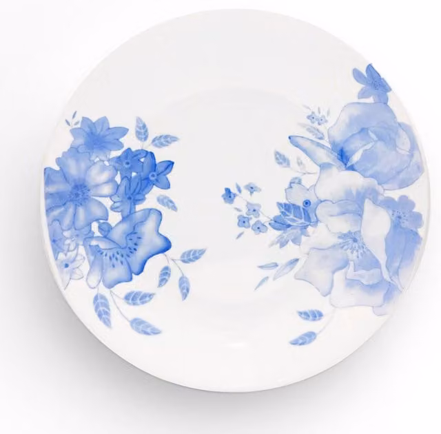 Wade Albert White and Blue Floral Ceramic Side Plate, Diameter: 22.75 cm – 1