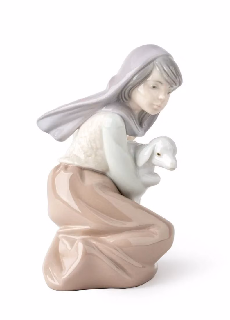 Lladró Lost Lamb Nativity Porcelain Figurine in White