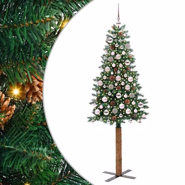 Berkfield Home Slim Green Christmas Tree, Height: 180 cm – 1