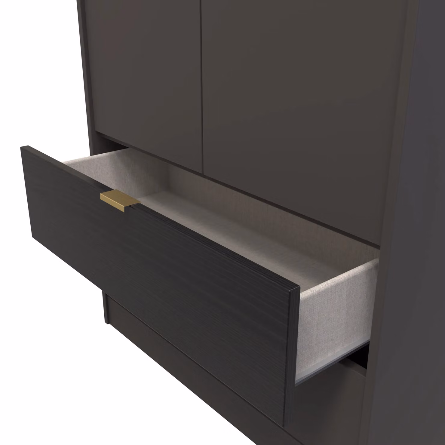 2 U Fuji Ready Assembled 2 Door 2 Drawer Wardrobe in Dark Grey – 3