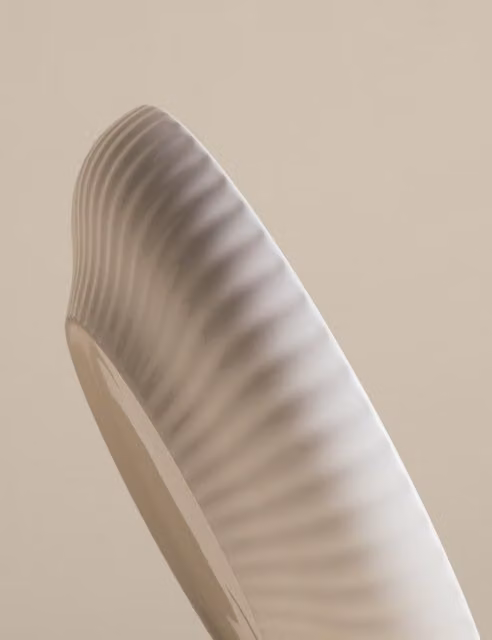 M&S Fluted Hampton White Ceramic and Bone China Pasta Bowl