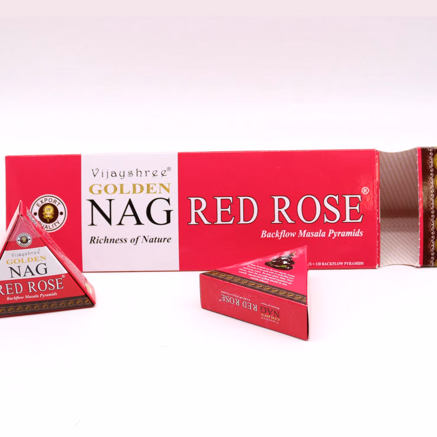 KDMD Red Rose Backflow Incense Cones, 42g – 2