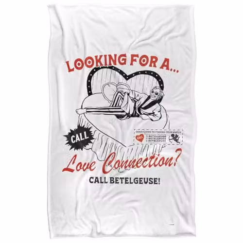 LOGOVISION Beetlejuice Beetlejuice Love Silky Touch Super Soft Fleece Throw Blanket, Multicolour, W/D/H: 91 x 147 cm – 1
