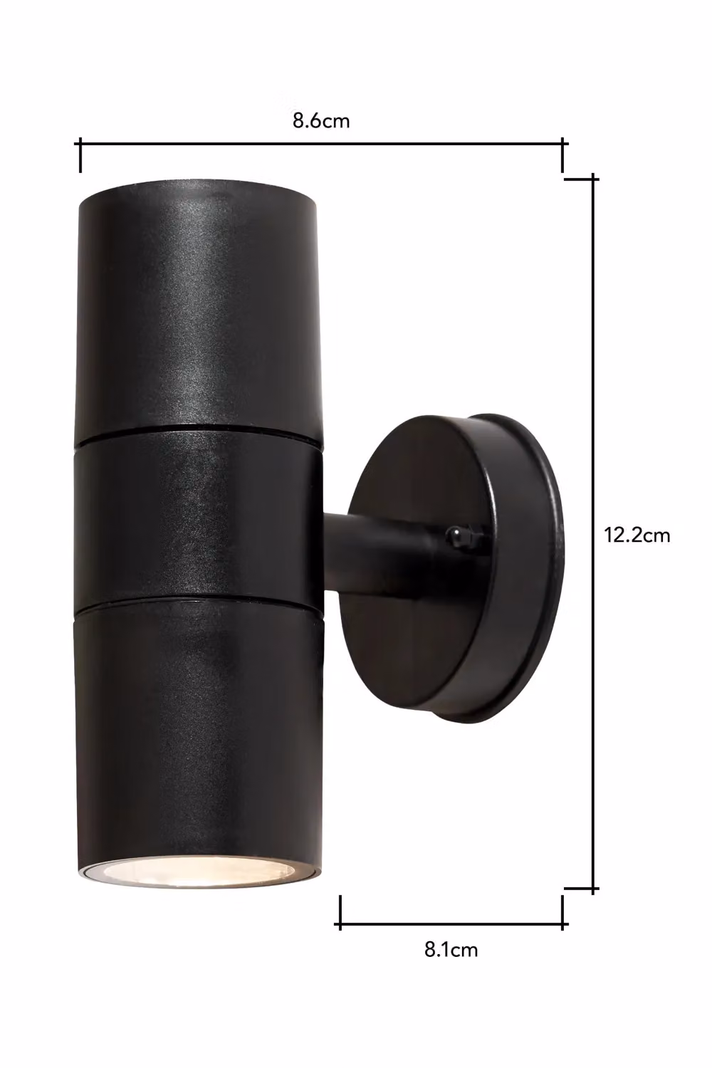 BHS Lighting Burwick Black Outdoor Up & Down LED Wall Light – 3