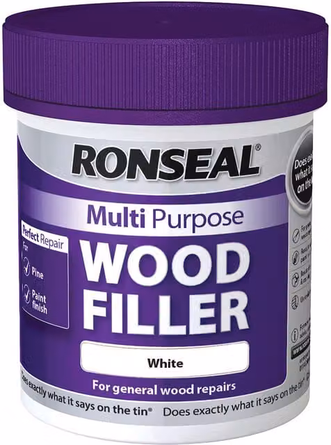 Ronseal Multi Purpose Wood Filler, White, 250 g