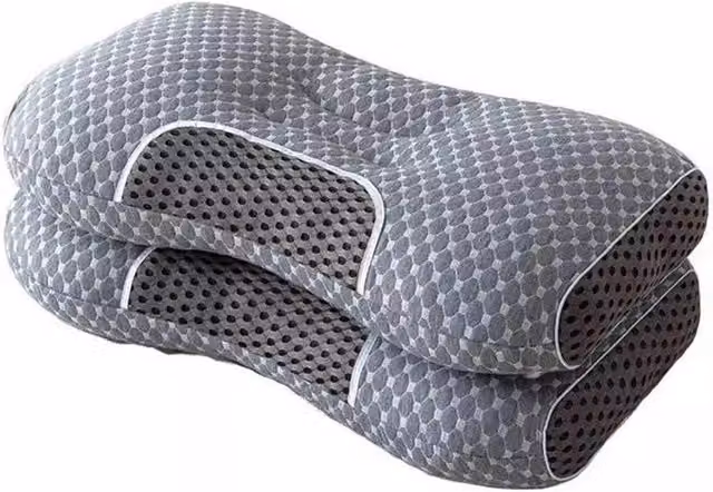 PAWNORA 2-Piece Set of Grey Cervical Orthopaedic Pillows for Adults