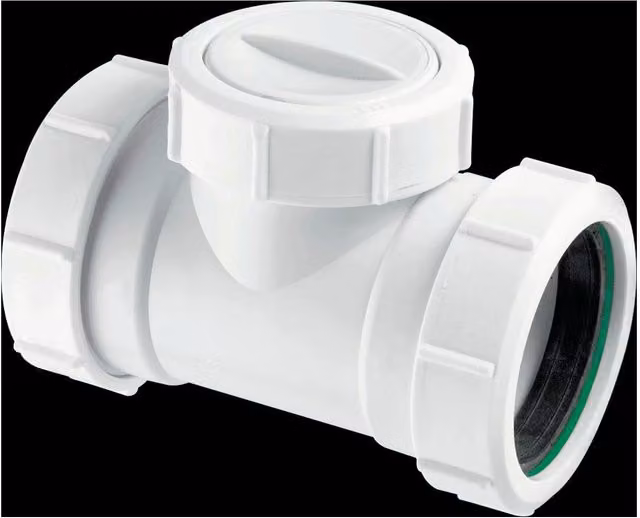 McAlpine Multifit 2" Z28M-NRV Inline Non Return Waste Pipe Valve in White – 1