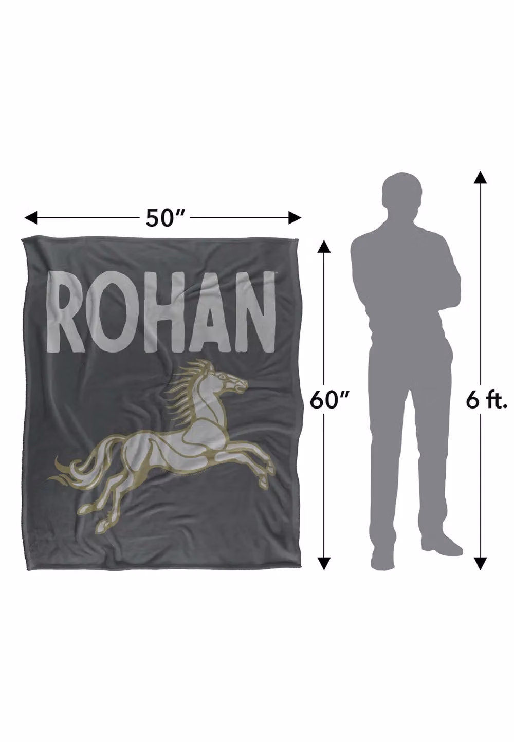 LOGOVISION Lord of the Rings The Riddermark Super Soft Fleece Throw Blanket, Multicolour, W: 152 cm, D: 127 cm – 7