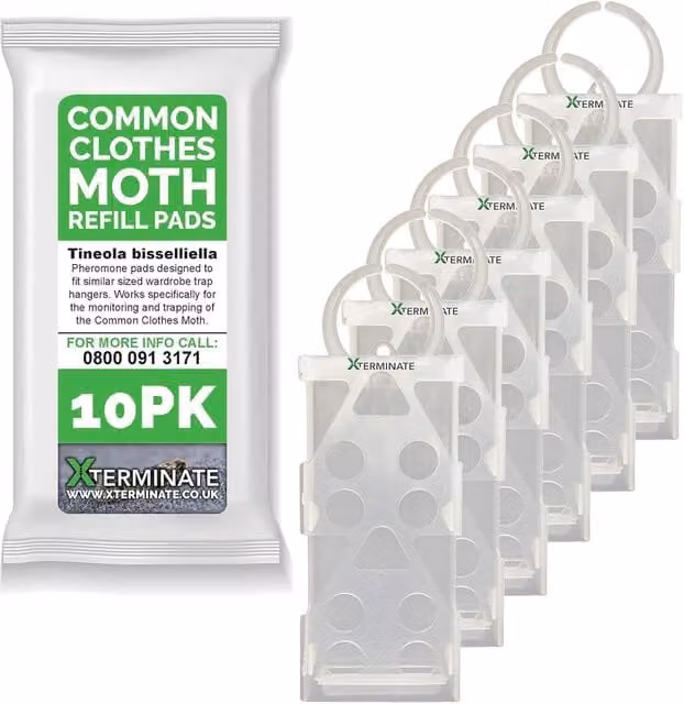 Xterminate Hanging Moth Traps, White and Transparent