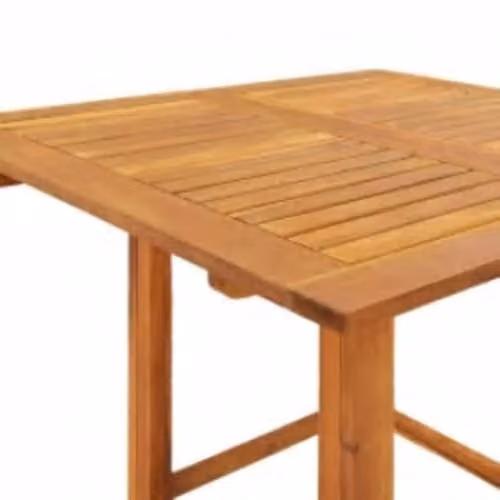 vidaXL Rustic Brown Acacia Wood Bistro Table, W/D/H: 75 x 75 x 110 cm – 2