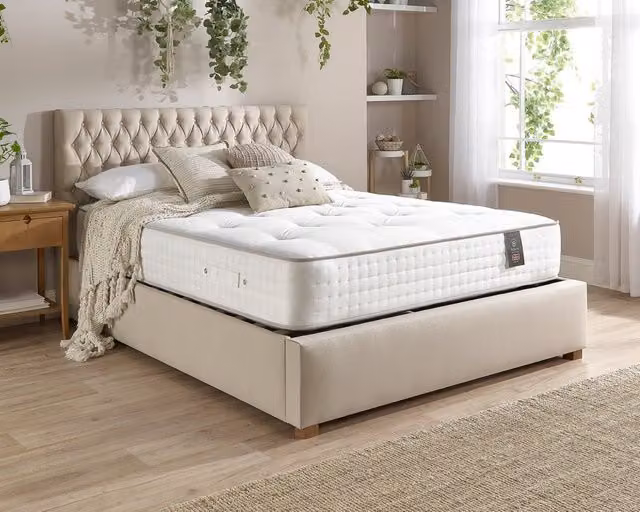 Aspire Store Aspire 5000 Dual Sided Pocket Spring Mattress with Wool, Cashmere and Silk in White