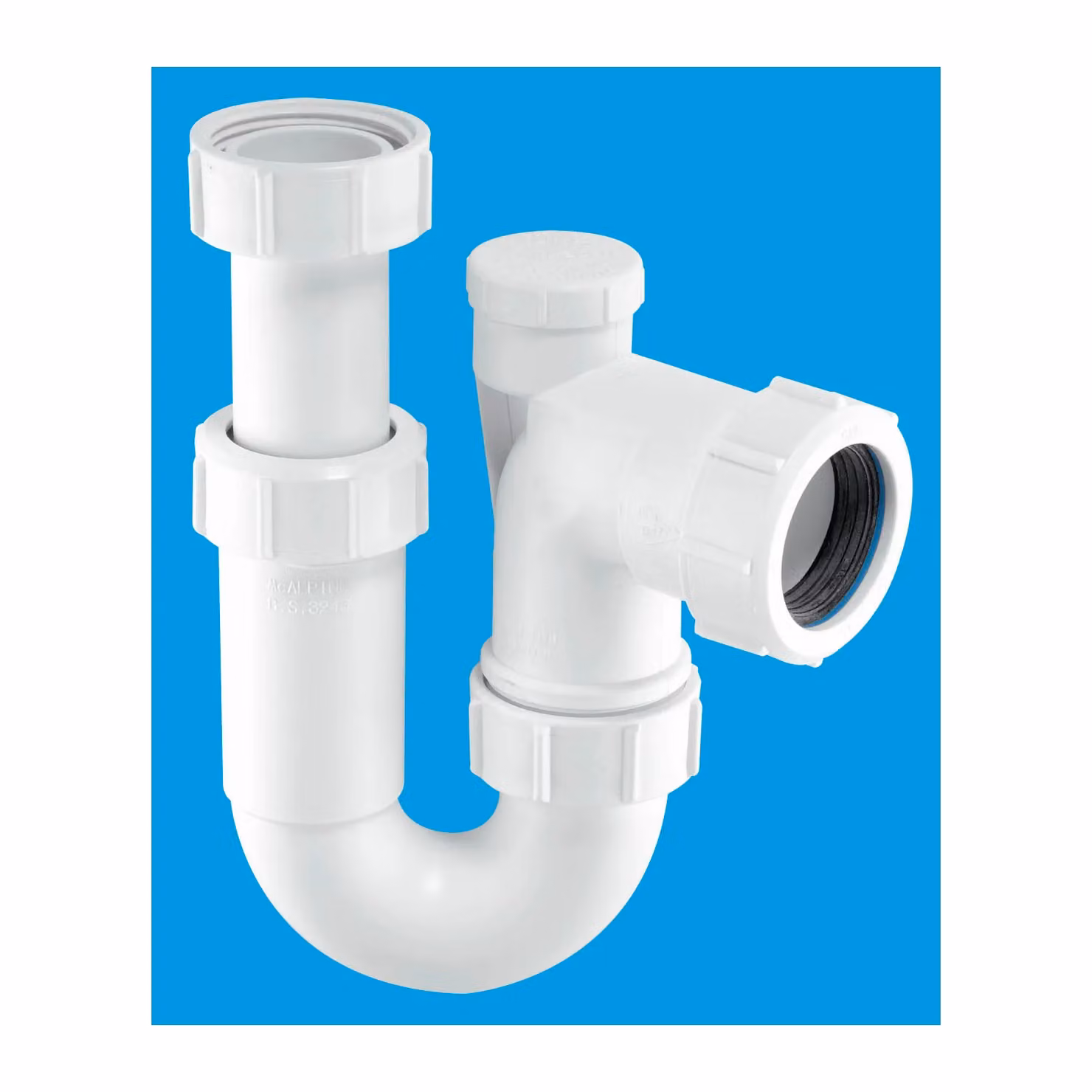 McAlpine 1.5-Inch White Plastic Horizontal Tubular Trap – 2