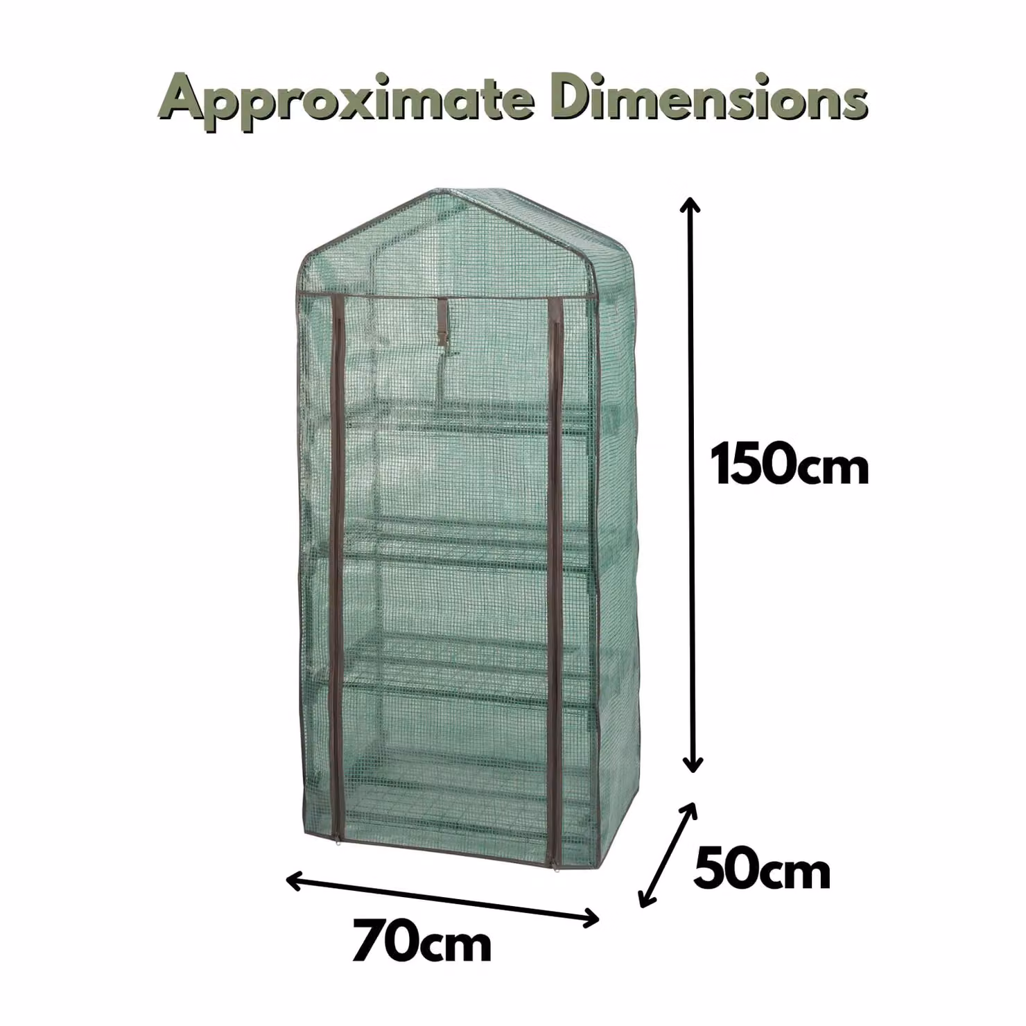 Marco Paul 4 Tier Green Steel Garden Greenhouse with Shelving – 2