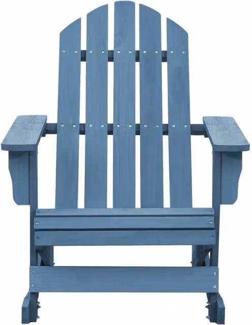Berkfield Home Adirondack Rocking Chair in Blue Solid Wood