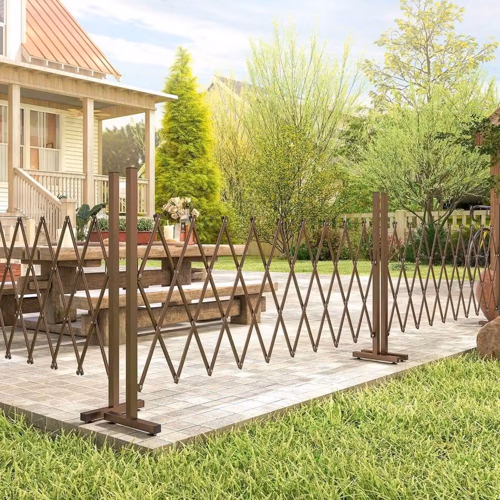Kelvenix Brown Aluminium Alloy Movable Pet Safety Fence, Height: 1.2 m, Width: 32 mm – 4