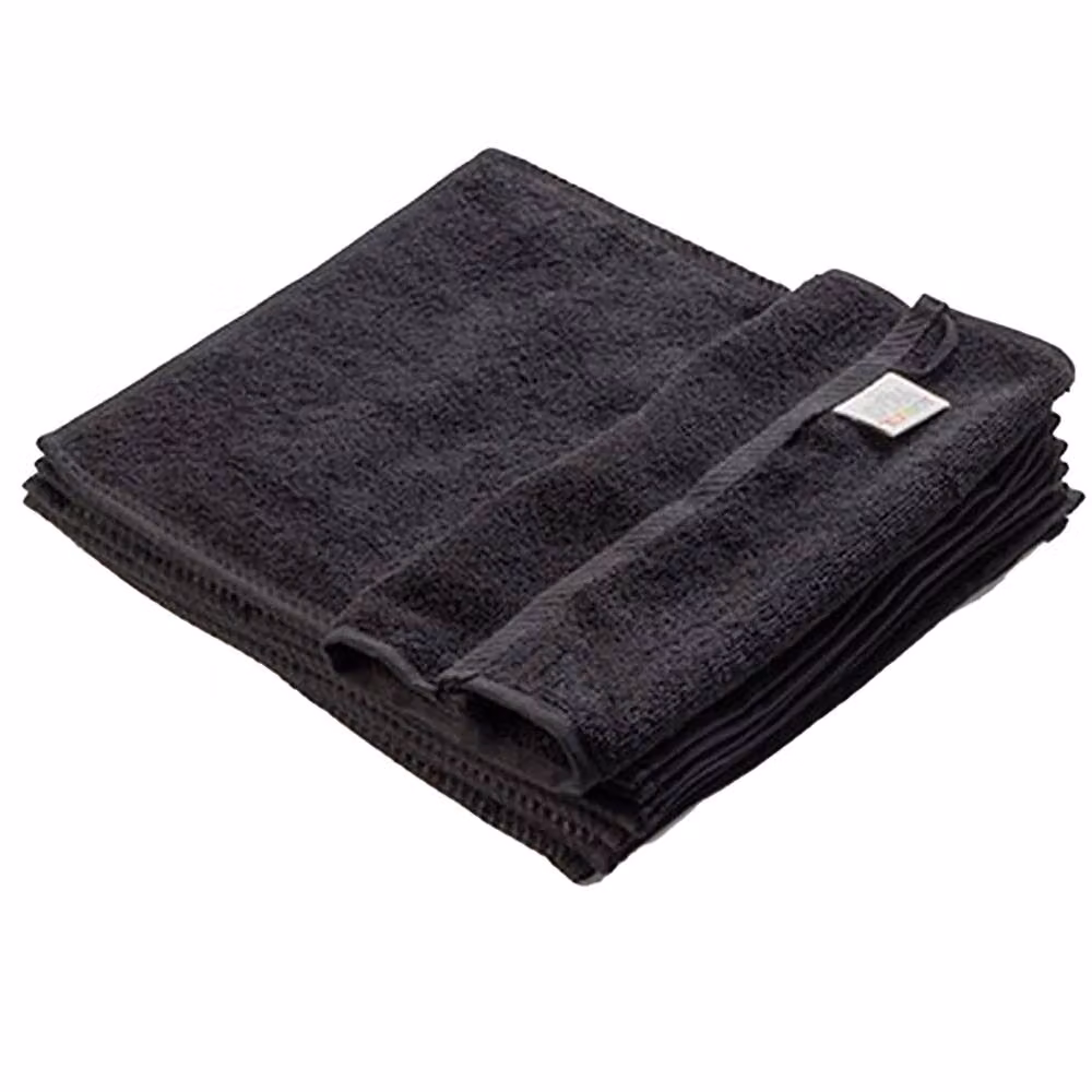 ARTG Plain Black Cotton Terry Face Towel – 2