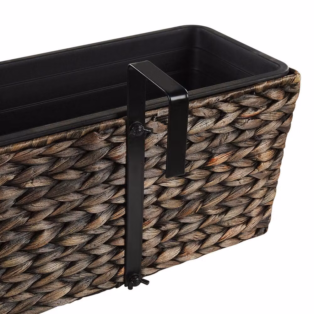 Wyld and Coco Brown Water Hyacinth Rectangular Planter W: 80 cm, D: 18 cm, H: 18 cm – 3