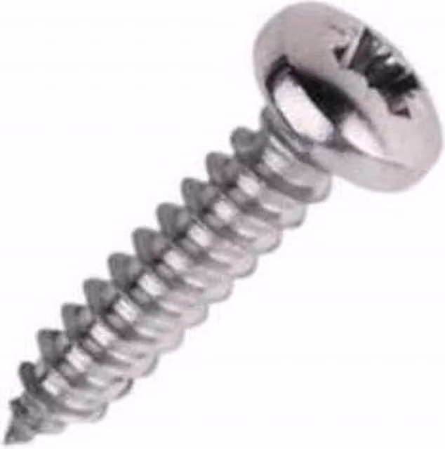 Securpak Silver Galvanised Pozidriv Self Tapping Screws, Pack of 60