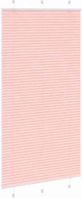 Berkfield Home Single Pleat Fabric Blind in Pink, W: 110 cm, H: 200 cm