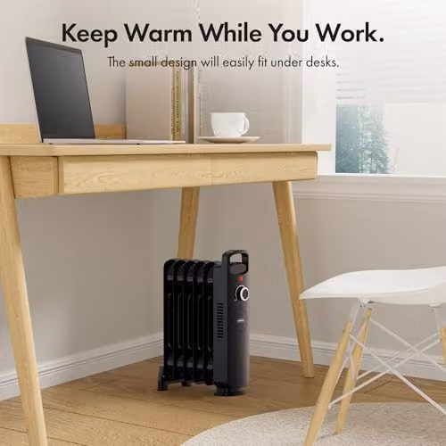 VonHaus 800W Oil Filled Radiator in Black – 2
