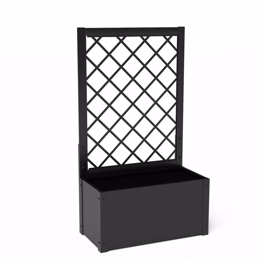 Havendro Black Metal Raised Garden Bed with Trellis for Climbing Plants – 2