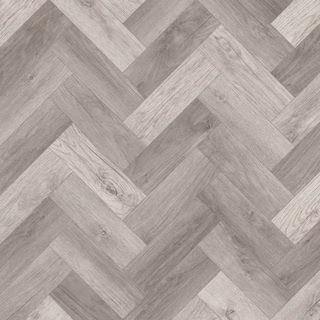 HolPa Wood Effect Luxury Vinyl Tile Planks in Pale Grey, Covers 3.763sqm