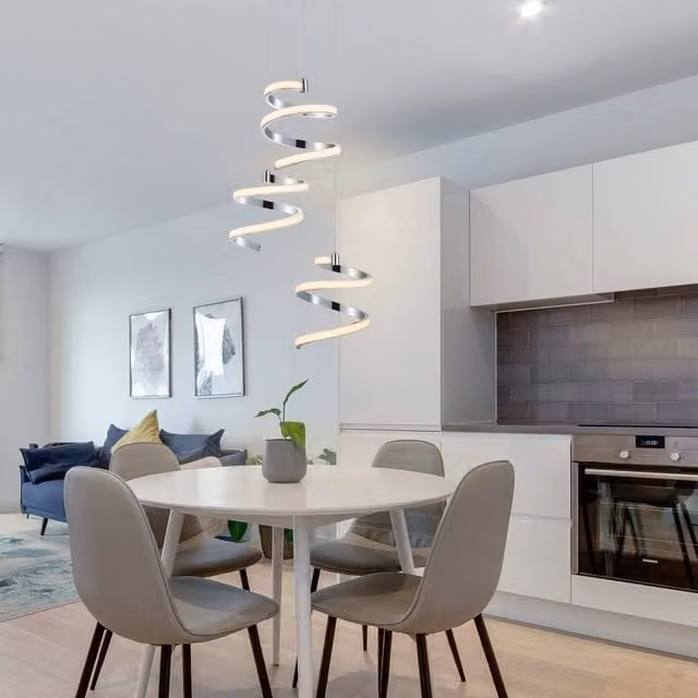 COSYLYTE Nyah 3 Light Integrated LED Suspended Pendant Light in Chrome