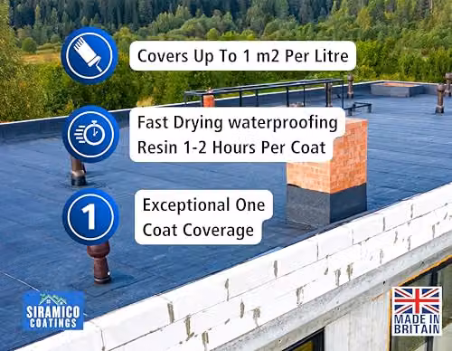 Siramico Coatings Liquid Rubber Roof Coating, Grey, 0.6 l – 3