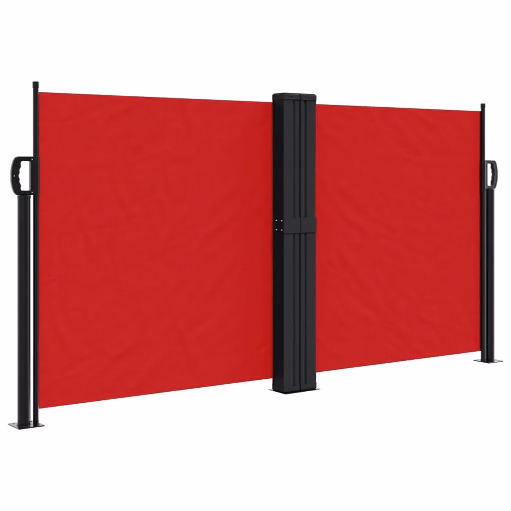 Berkfield Home Red Retractable Side Awning with Manual Pull Polyester Fabric, W/H: 120 x 600 cm – 2
