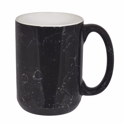 Hy-Pro Black Marble Ceramic Mug, 15oz – 4