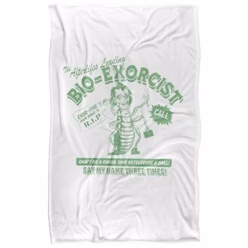 LOGOVISION Beetlejuice Beetlejuice 2 Super Soft Silky Touch Fleece Throw Blanket, White, W/D/H: 91 x 147 cm