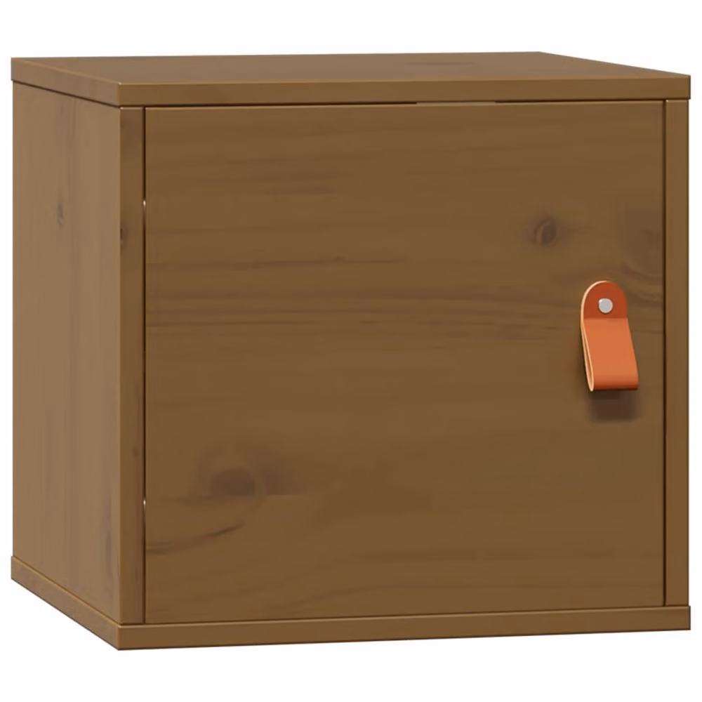 Berkfield Home Wall Mounted Pine Wood Cabinet in Honey Brown, W/D/H: 31.5 x 30 x 30 cm – 2