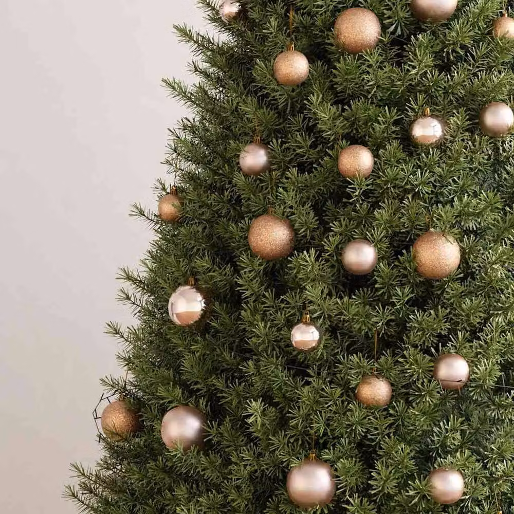 Berkfield Home Beautiful 61 Piece Christmas Ball Set with Peak and 150 LEDs in Rose Gold and Multicolour – 3