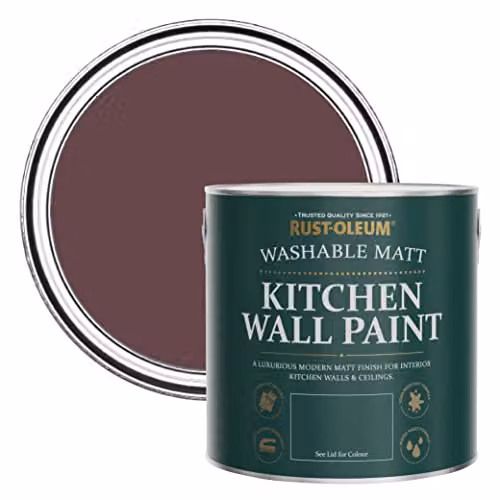 Rust-Oleum Purple Matt Kitchen Wall Paint, Mould Resistant, 2.5L