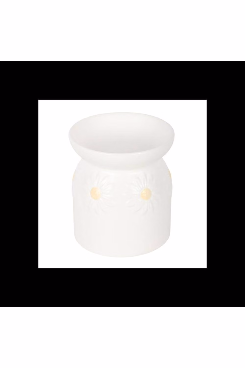 KDMD White Daisy Chain Ceramic Oil Burner with Floral Design and Tealight Holder – 2
