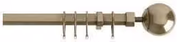 New Edge Blinds Finesse Extendable Curtain Pole in Gold or Bronze, Width: 120 cm