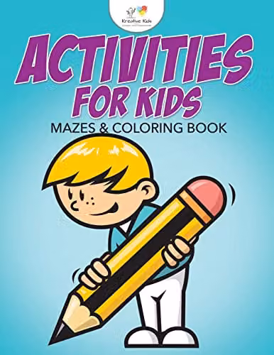 Kreative Kids Activities For Kids Mazes and Colouring Book, Multicolour, W: 27.94 cm, H: 27.94 cm