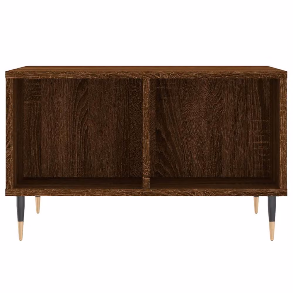 Berkfield Home Modern Coffee Table in Brown Oak, W/D/H: 60 x 50 x 36.5 cm – 3