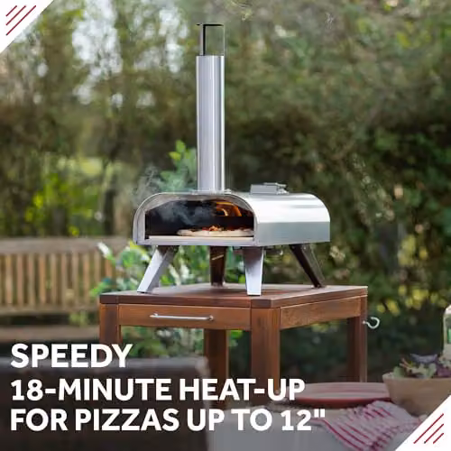 George Foreman Portable Dual Fuel Pizza Oven in Silver with Carry Bag and Paddle – 2