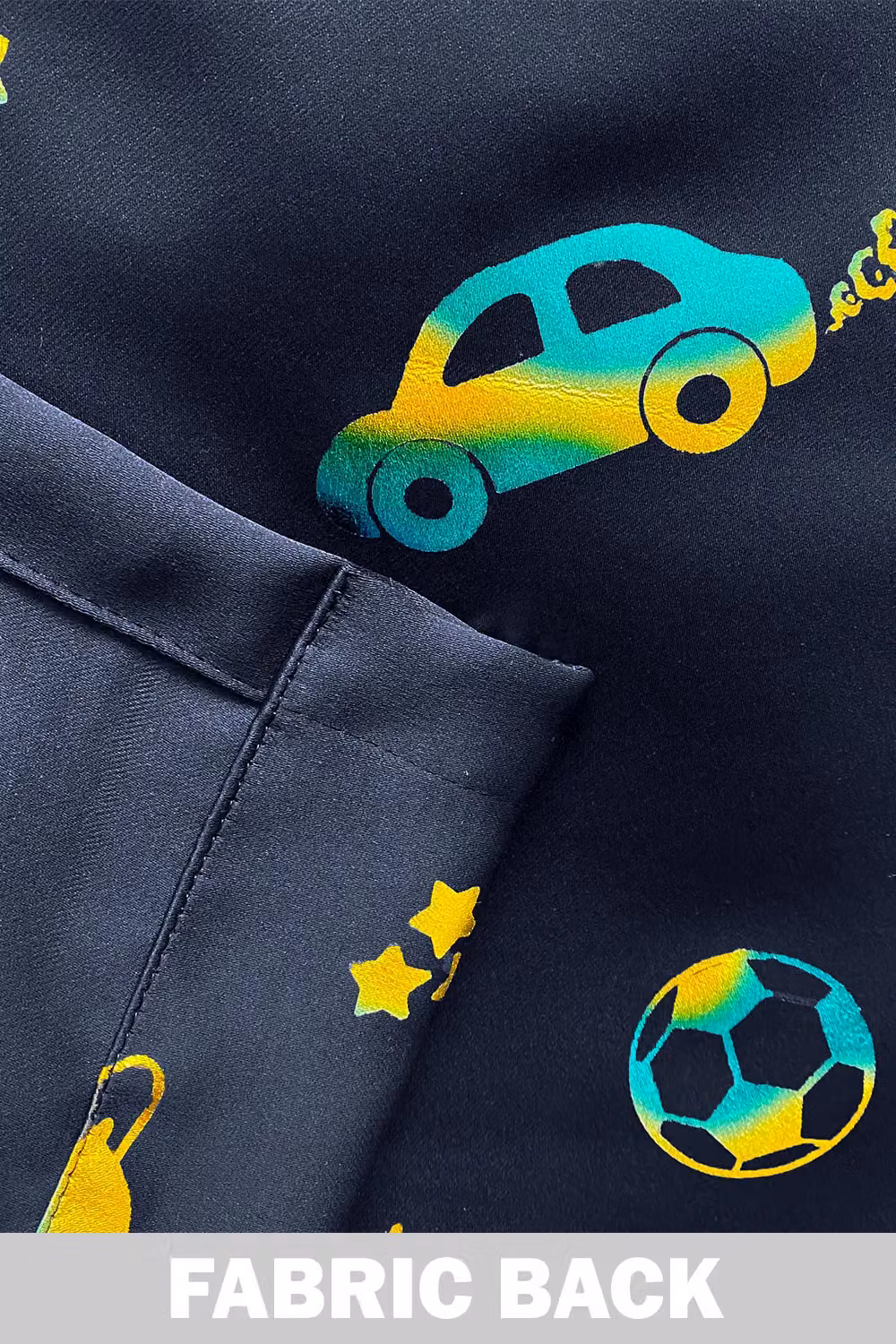 Enhanced Living Infinity Kids Blue Space and Football Thermal Eyelet Curtain, Width: 117 cm, Height: 183 cm – 3