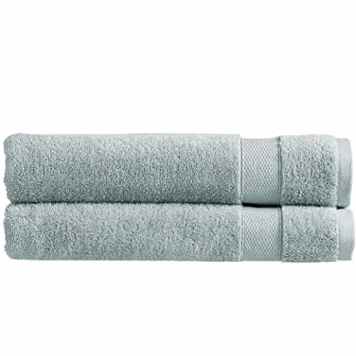Christy Refresh 100% Cotton Lightweight Bath Towels, Set of 2, Blue – 2