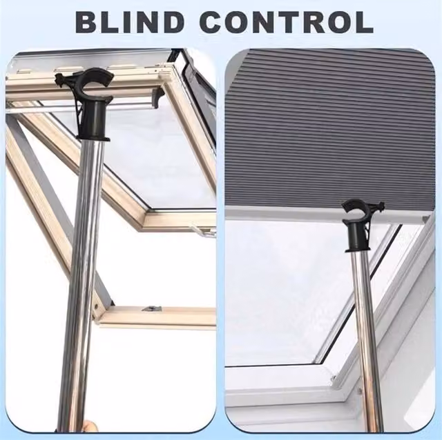 SPETLEK Skylight Opening Pole in Silver, W/D/H: 1000 x 52 x 1860 cm