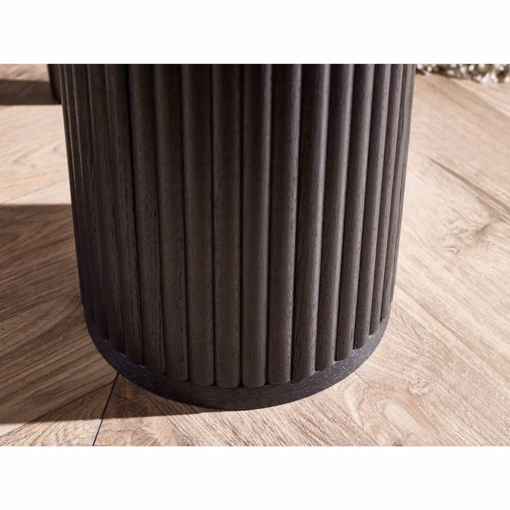 Cheshire Lauriston Fluted Round Drinks Table in Black Ash – 6