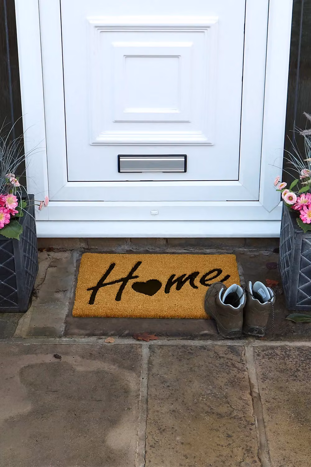 JVL Rectangular Coir Doormat with Rubber PVC Backing, Brown/Beige, W: 40 cm, D: 60 cm – 2