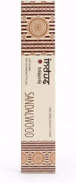 Indus Treasures Natural Woody Sandalwood Incense Sticks in Brown and Beige
