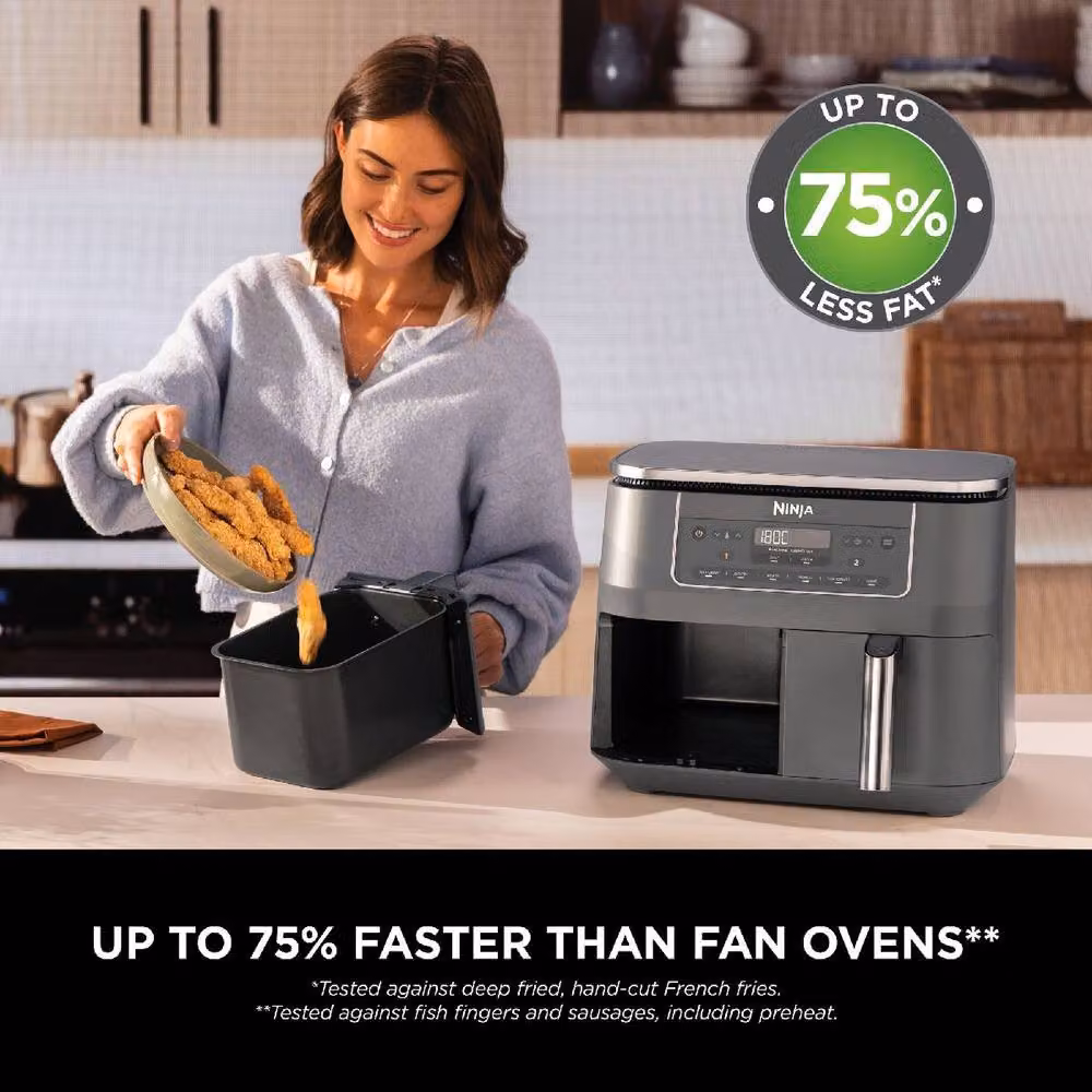 Ninja 6-in-1 Dual Zone Air Fryer 7.6L DZ300UK in Grey – 4