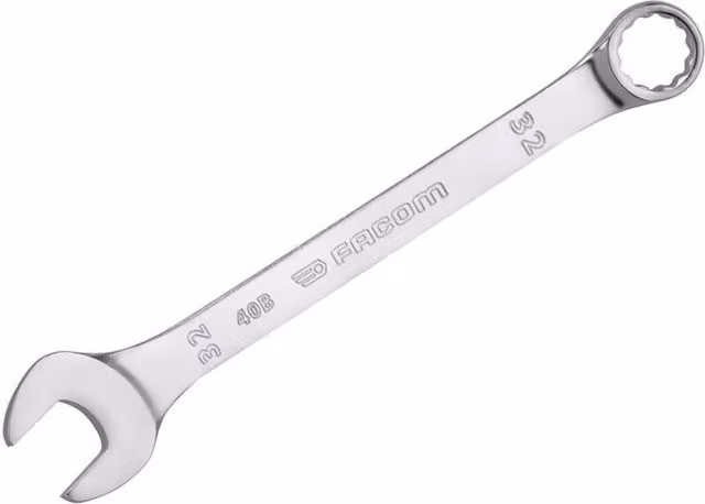 Facom Slim Metric Combination Spanner 32mm in Silver Steel