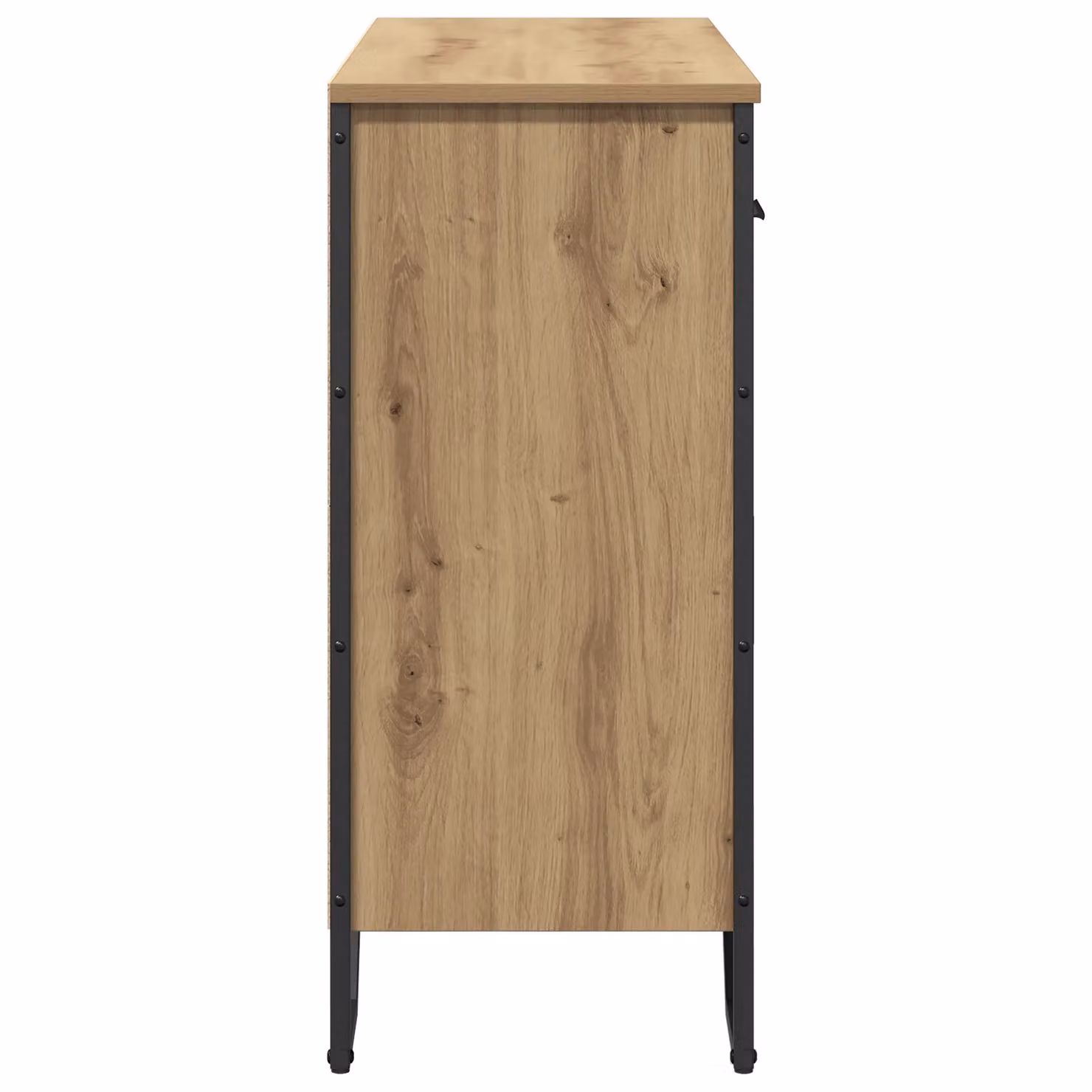 Berkfield Home Artisan Oak Sideboard in Brown, W/D/H: 97 x 32.5 x 74.5 cm – 3