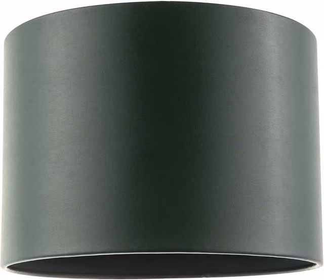 Happy Homewares Classic Round Faux Leather Lamp Shade in Green with Fabric Lining W/D/H: 25 x 25 x 18 cm – 6